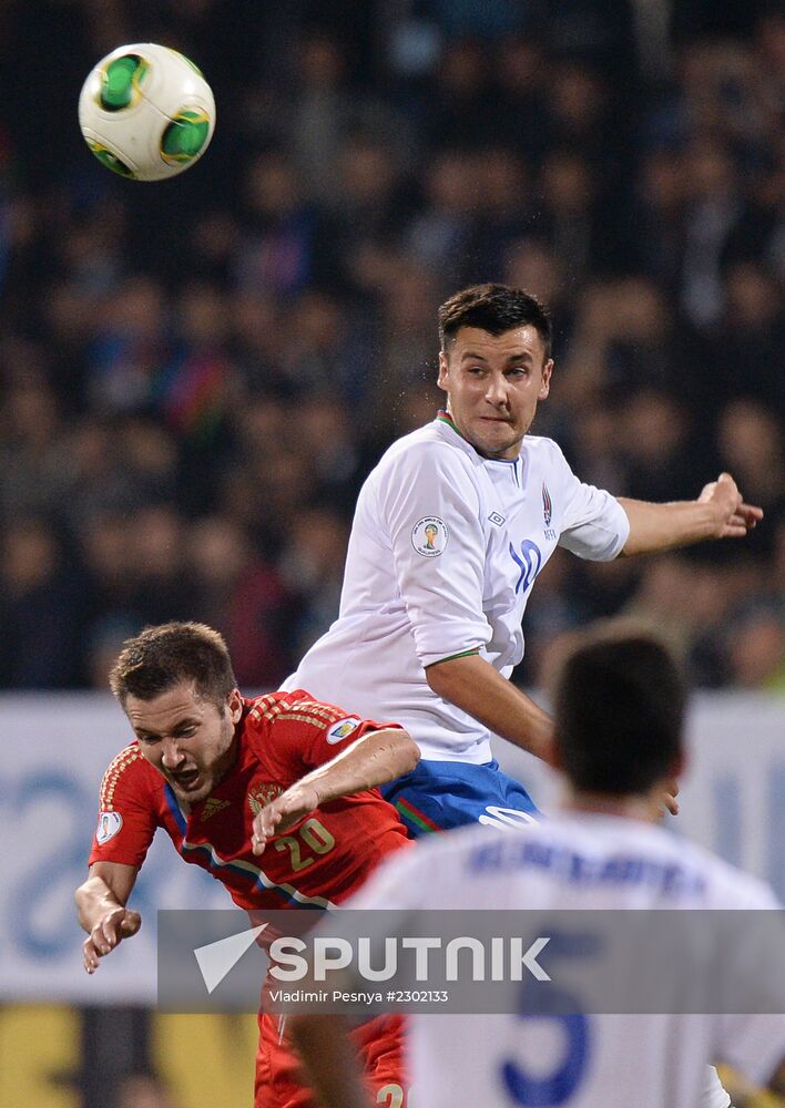 Football. 2014 FIFA World Cup qualifying match Azerbaijan vs. Russia