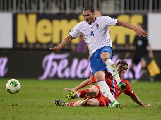 Football. 2014 FIFA World Cup qualifying match Azerbaijan vs. Russia