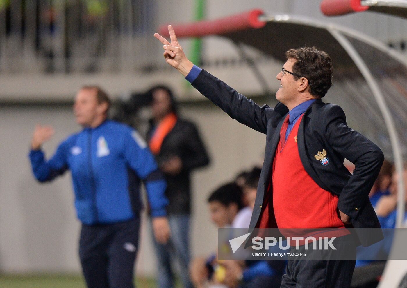 Football. 2014 FIFA World Cup qualifying match Azerbaijan vs. Russia