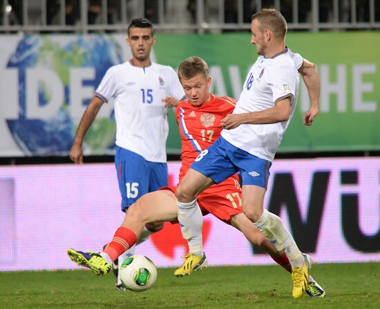 Football. 2014 FIFA World Cup qualifying match Azerbaijan vs. Russia