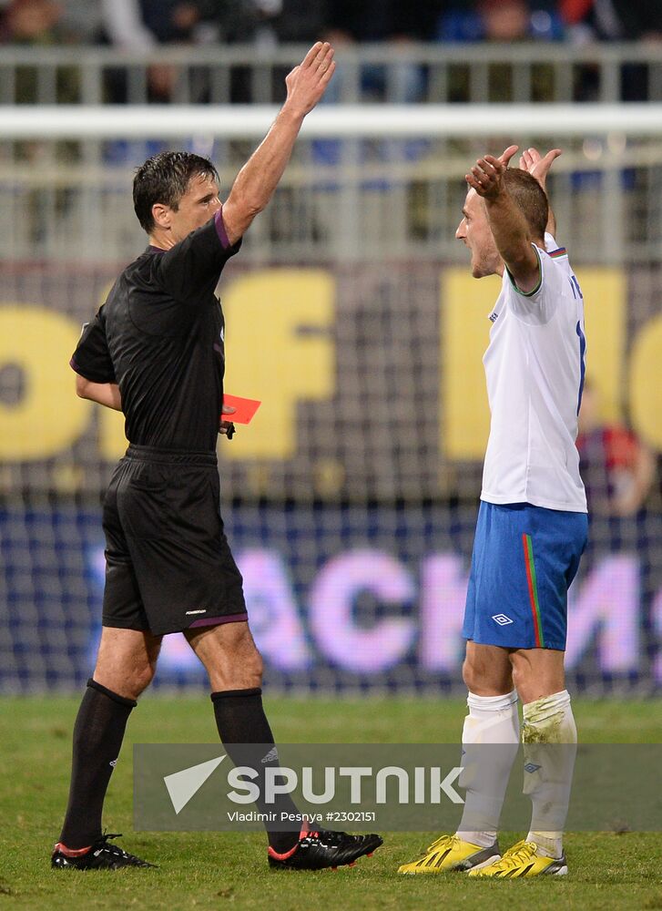 Football. 2014 FIFA World Cup qualifying match Azerbaijan vs. Russia