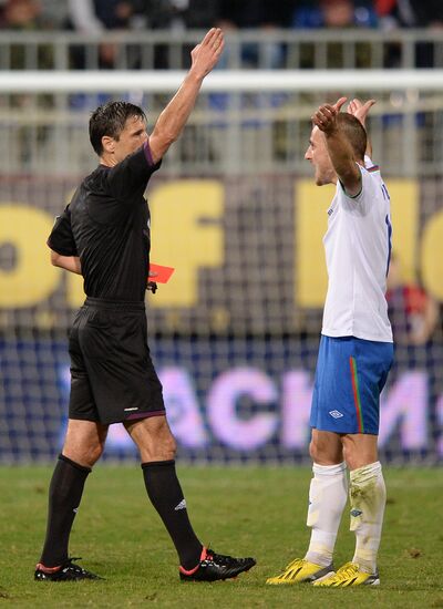 Football. 2014 FIFA World Cup qualifying match Azerbaijan vs. Russia