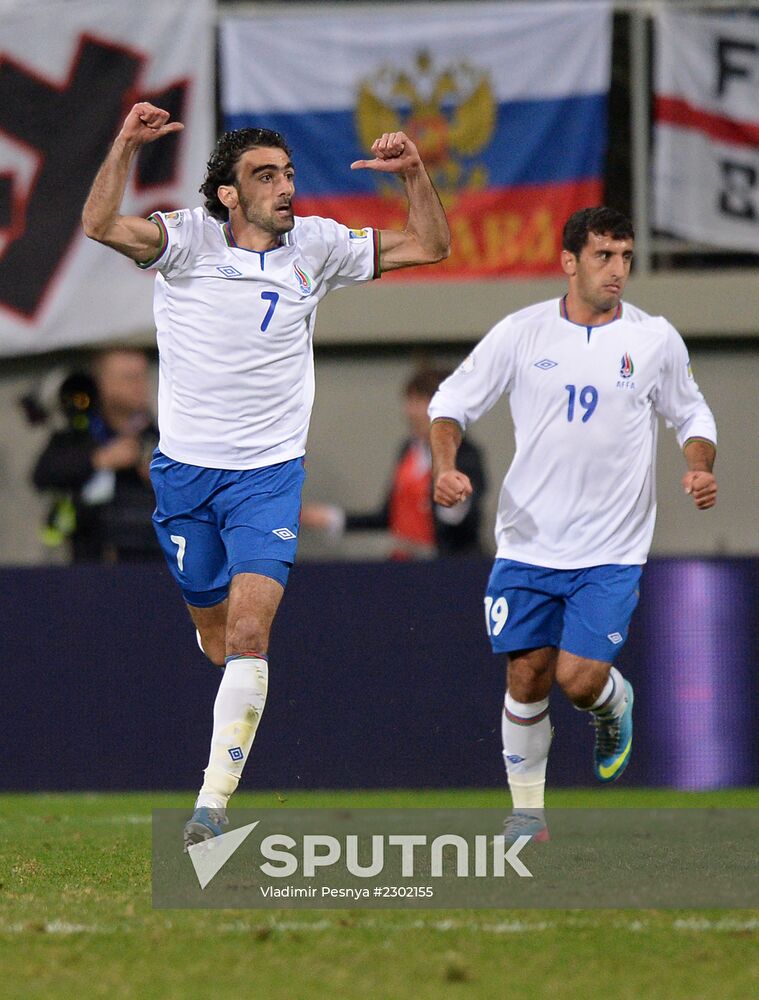 Football. 2014 FIFA World Cup qualifying match Azerbaijan vs. Russia