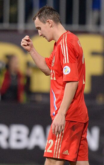 Football. 2014 FIFA World Cup qualifying match Azerbaijan vs. Russia