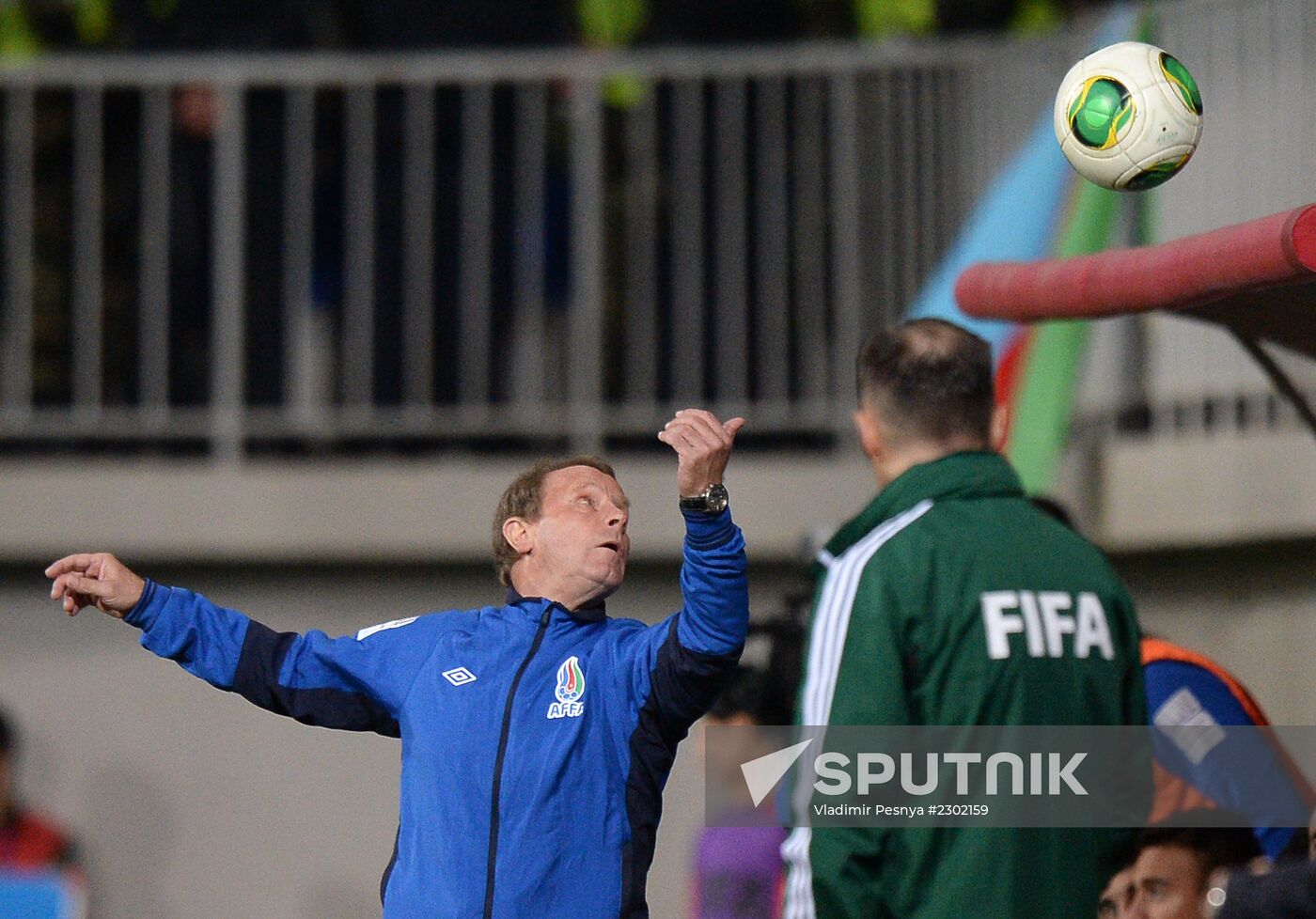 Football. 2014 FIFA World Cup qualifying match Azerbaijan vs. Russia