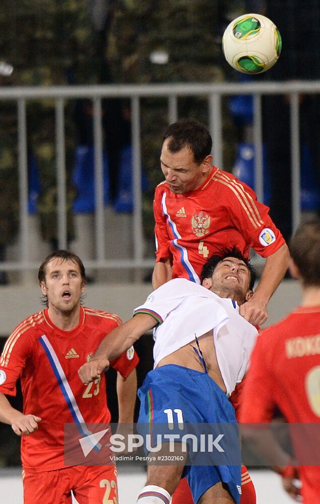Football. 2014 FIFA World Cup qualifying match Azerbaijan vs. Russia