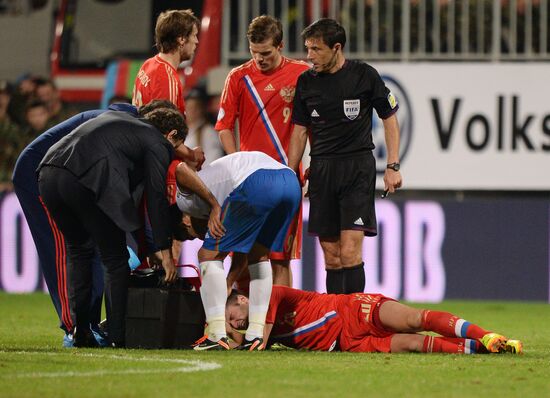 Football. 2014 FIFA World Cup qualifying match Azerbaijan vs. Russia