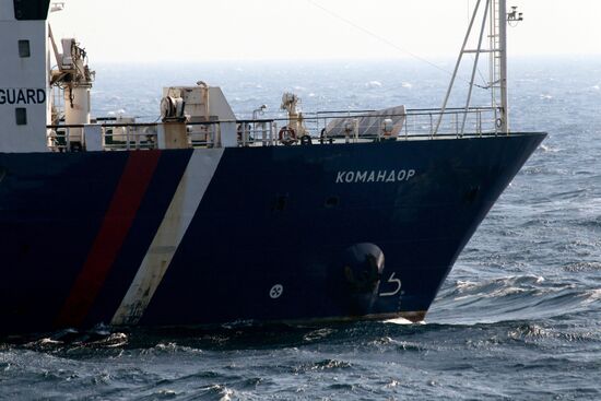 Joint exercise of Russian and Korean coast guards