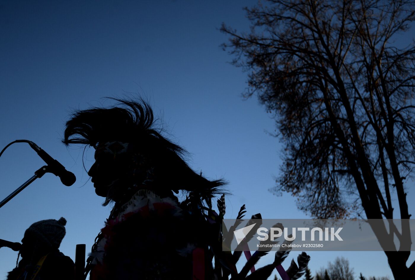 Indian musicians from Equador in Veliky Novgorod