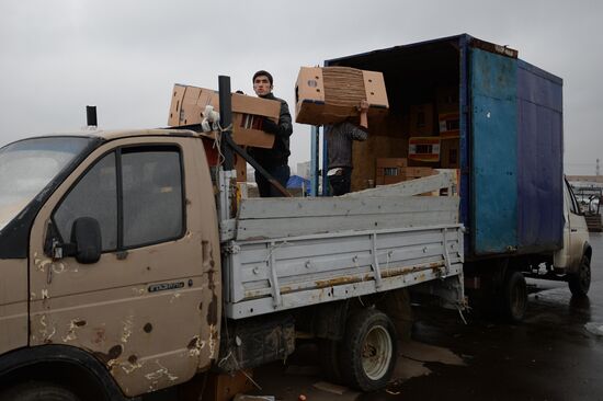 Market closed at Novye Cheryomushki vegetable warehouse in Biryulyovo