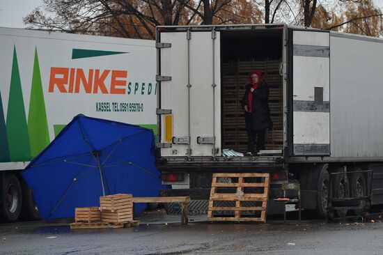 Market closed at Novye Cheryomushki vegetable warehouse in Biryulyovo