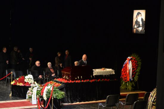 Funeral service for actress Olga Aroseva at Satire Theater
