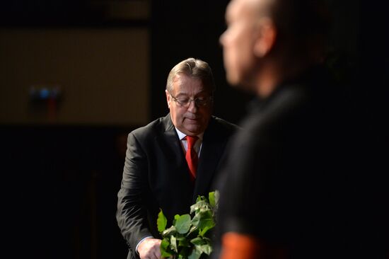 Funeral service for actress Olga Aroseva at Satire Theater