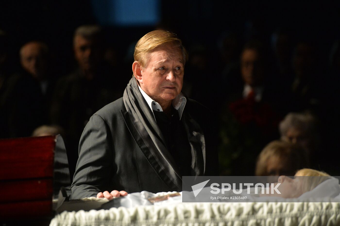 Funeral service for actress Olga Aroseva at Satire Theater