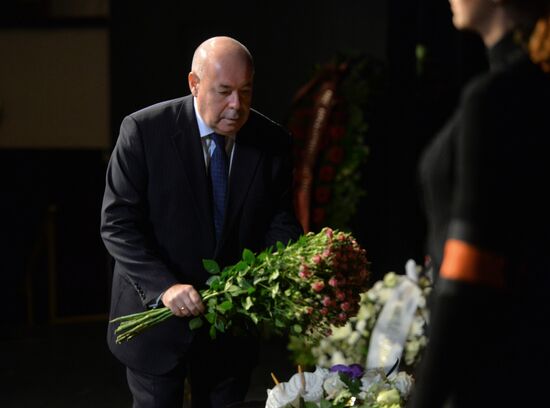 Funeral service for actress Olga Aroseva at Satire Theater