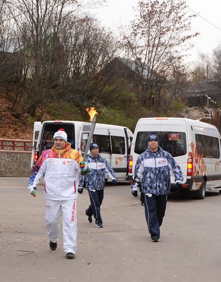 Sochi 2014 Olympic torch relay. Ivanovo Region