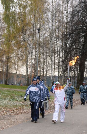 Sochi 2014 Olympic torch relay. Ivanovo Region
