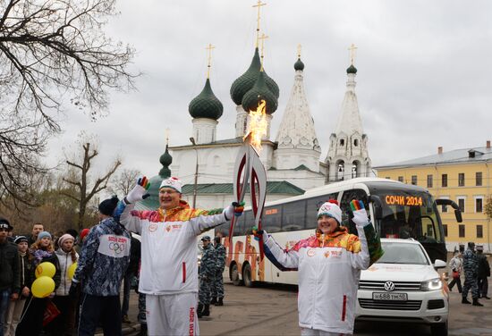Olympic torch relay. Yaroslavl