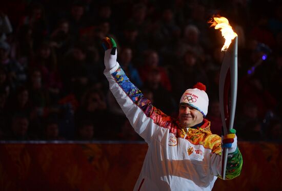 Olympic torch relay. Yaroslavl