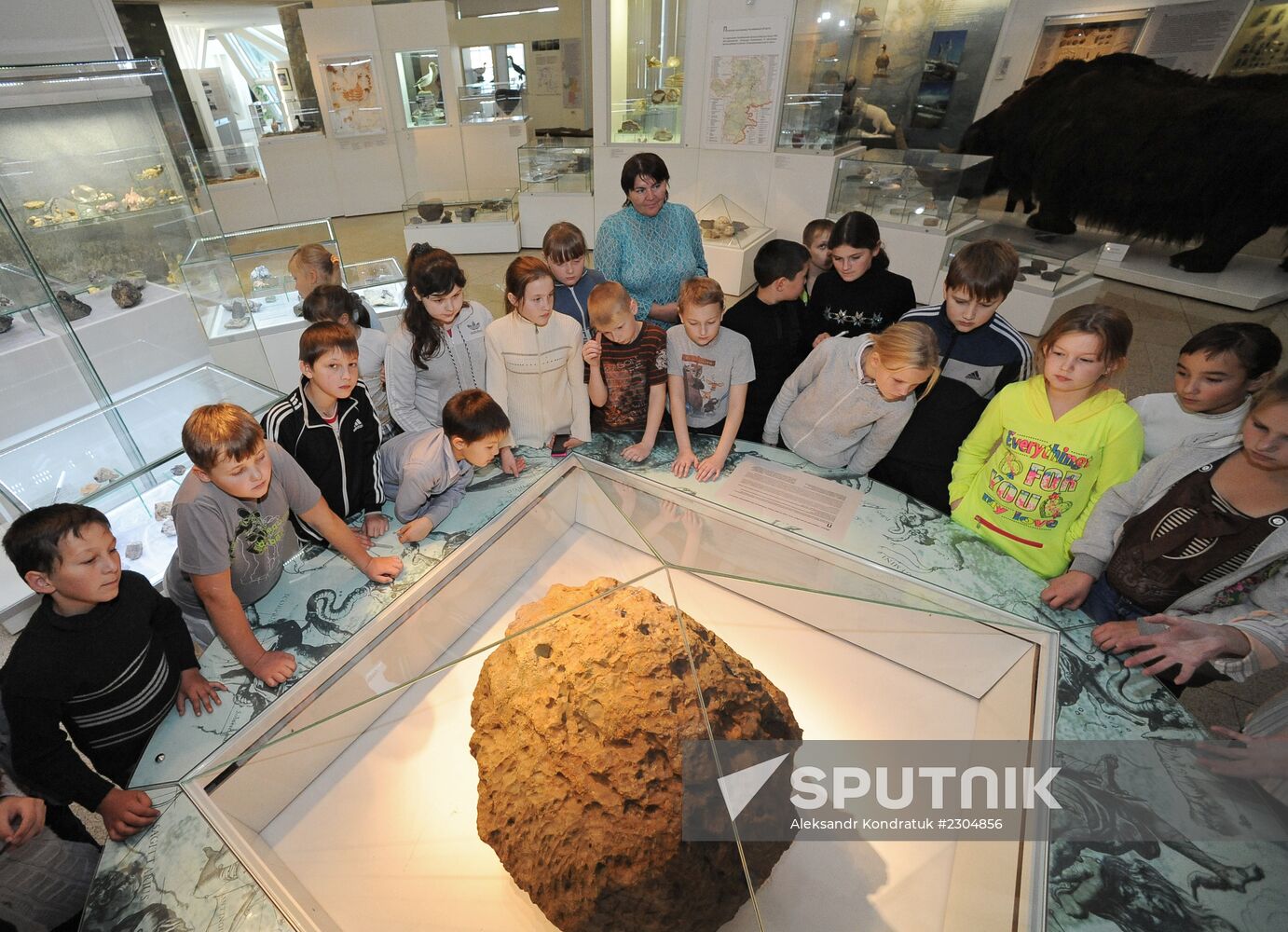 Chelyabinsk meteorite is exhibited at Chelyabinsk Museum of Regional Studies