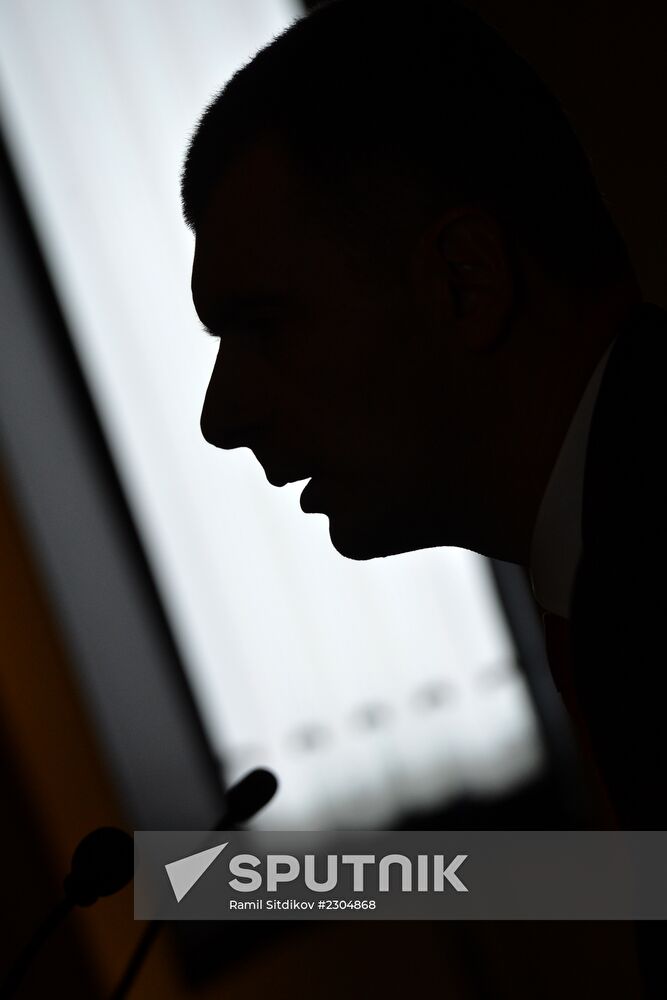 News conference by Mikhail Prokhorov