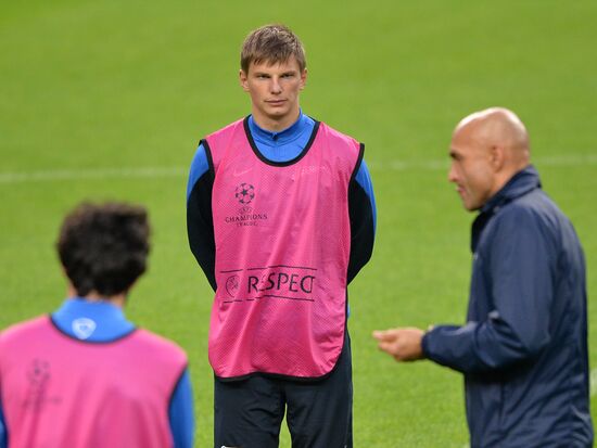 FC Zenit training before match vs. FC Porto
