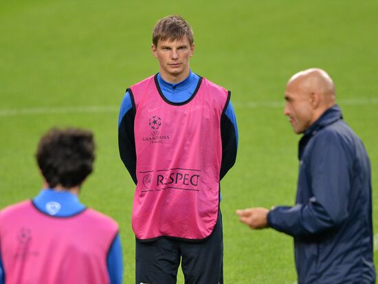 FC Zenit training before match vs. FC Porto