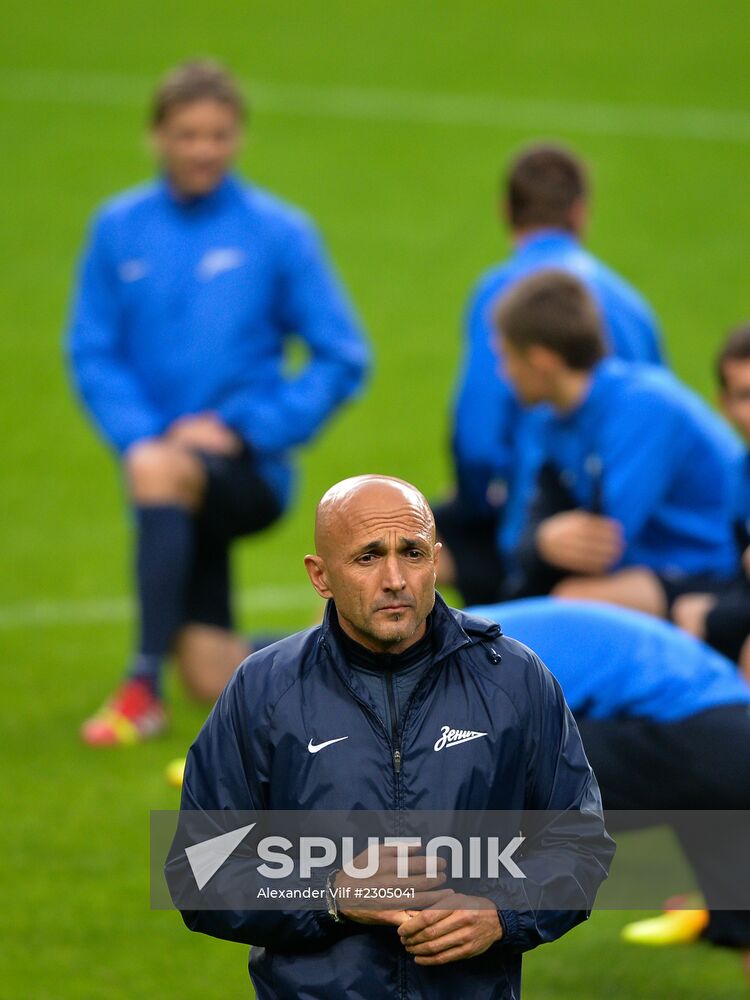 FC Zenit training before match vs. FC Porto