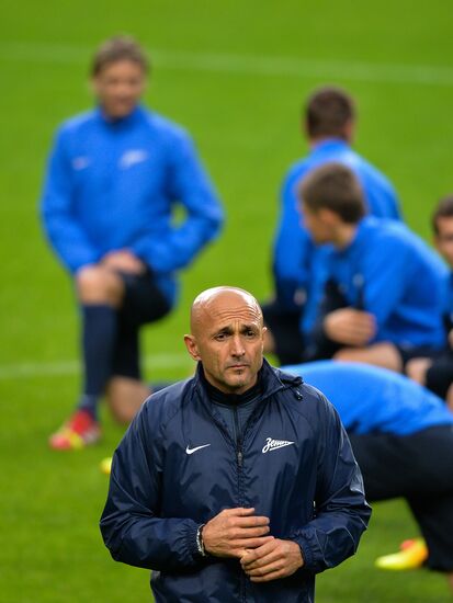 FC Zenit training before match vs. FC Porto