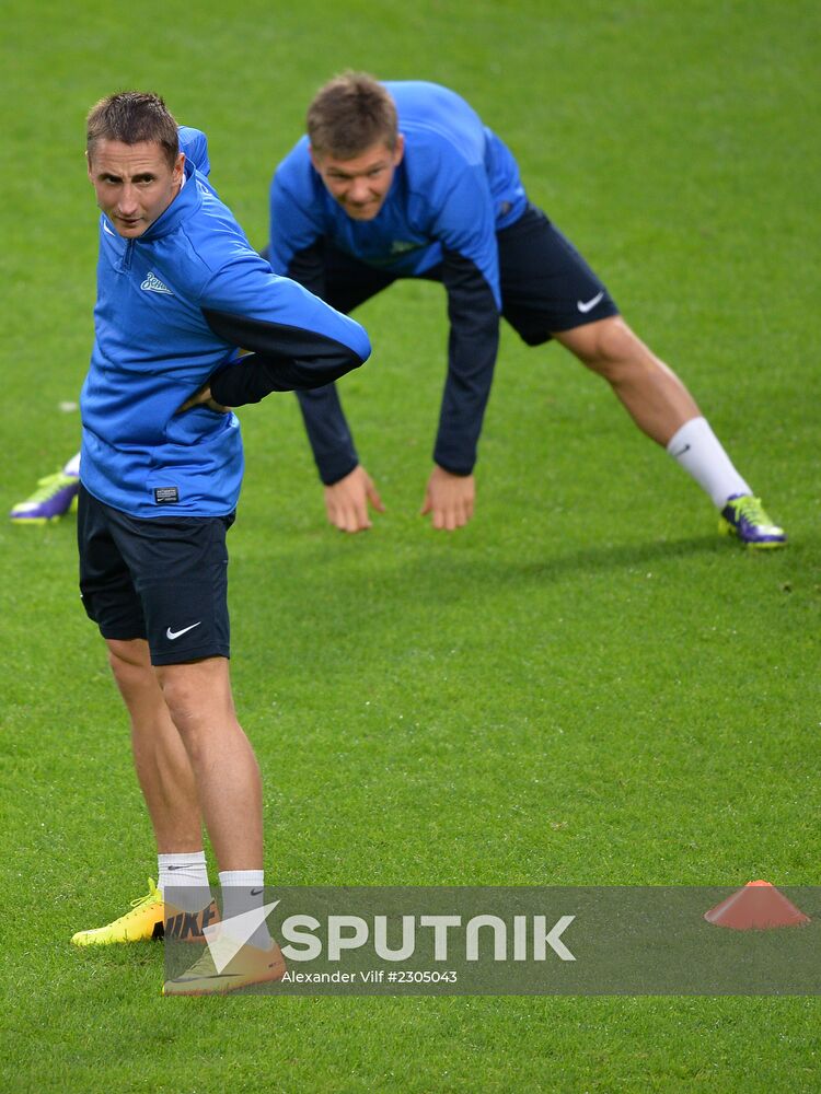 FC Zenit training before match vs. FC Porto