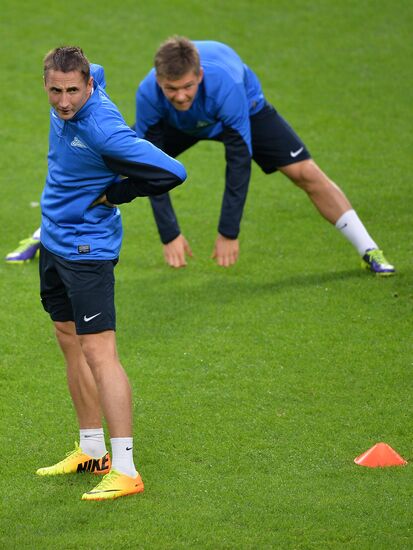 FC Zenit training before match vs. FC Porto
