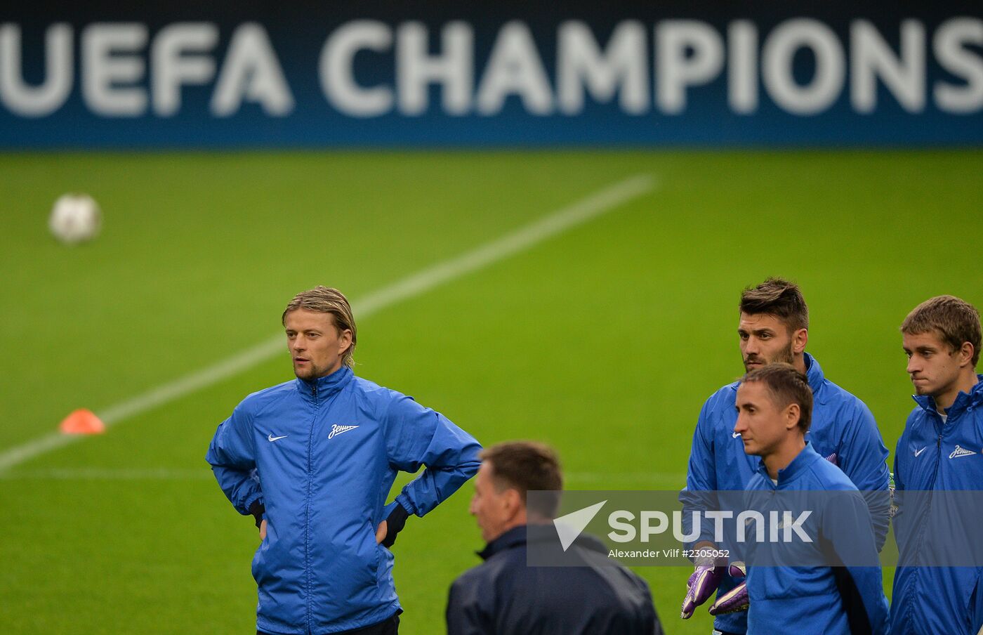 FC Zenit training before match vs. FC Porto