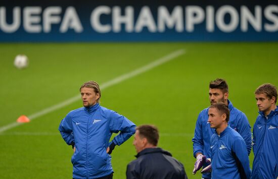 FC Zenit training before match vs. FC Porto