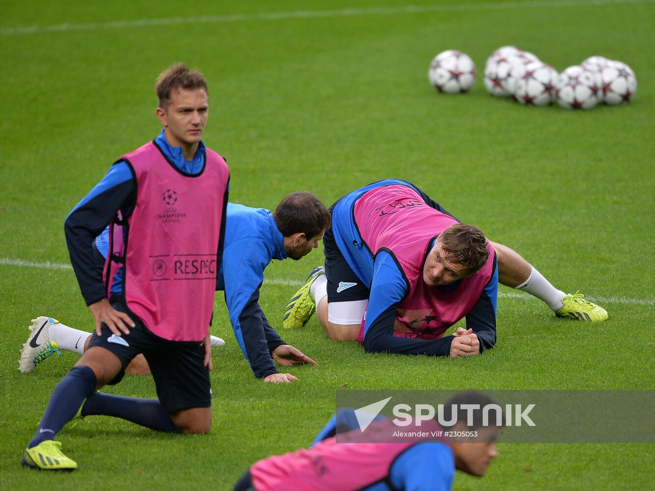 FC Zenit training before match vs. FC Porto