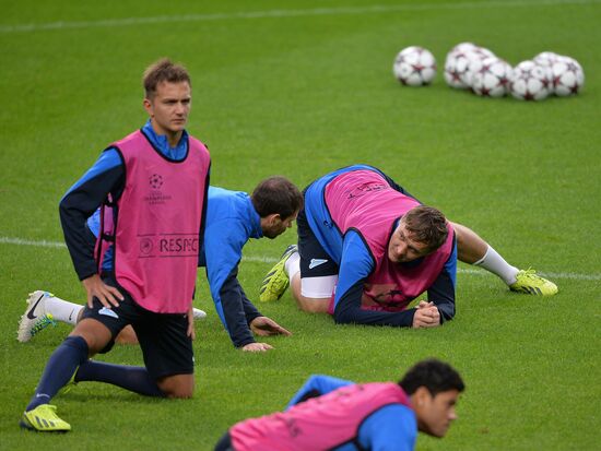 FC Zenit training before match vs. FC Porto