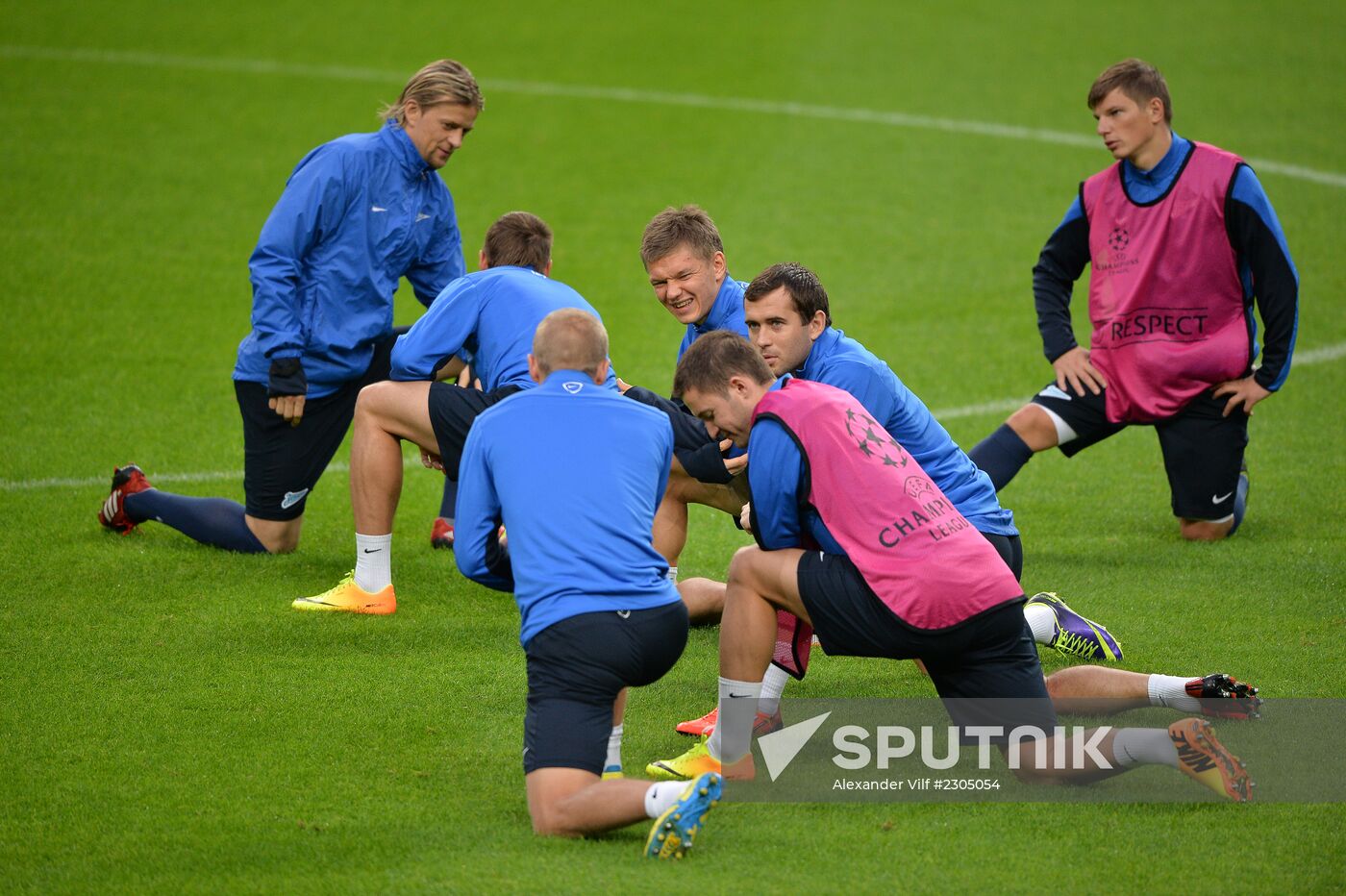 FC Zenit training before match vs. FC Porto