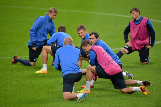 FC Zenit training before match vs. FC Porto