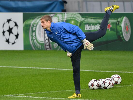 FC Zenit training before match vs. FC Porto
