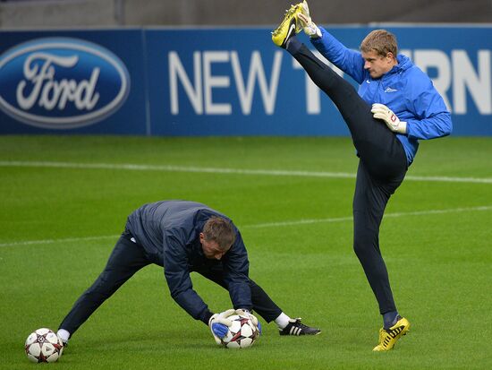 FC Zenit training before match vs. FC Porto