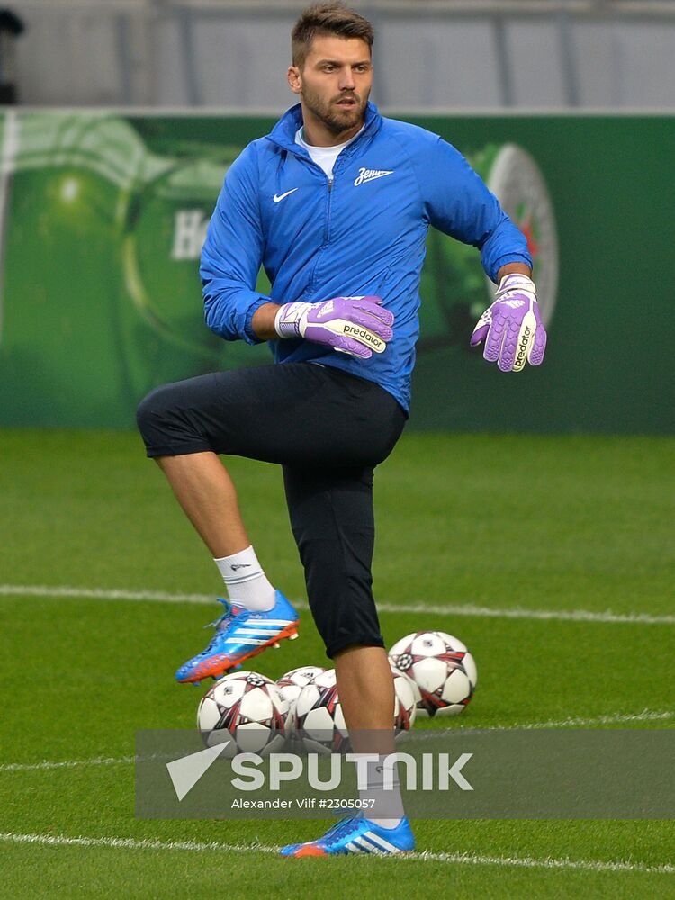 FC Zenit training before match vs. FC Porto