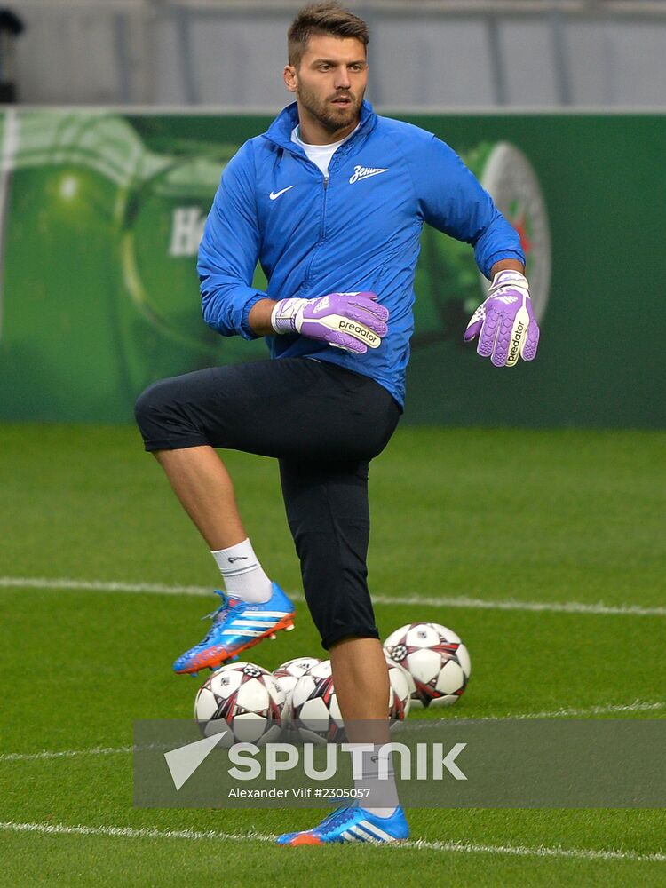FC Zenit training before match vs. FC Porto