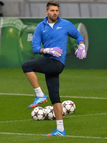 FC Zenit training before match vs. FC Porto