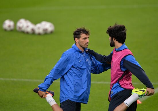 FC Zenit training before match vs. FC Porto