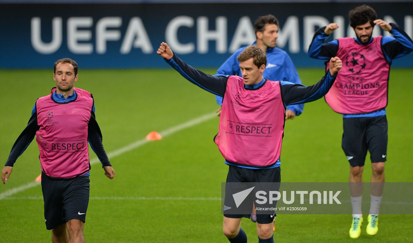 FC Zenit training before match vs. FC Porto