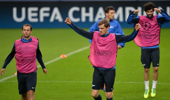 FC Zenit training before match vs. FC Porto