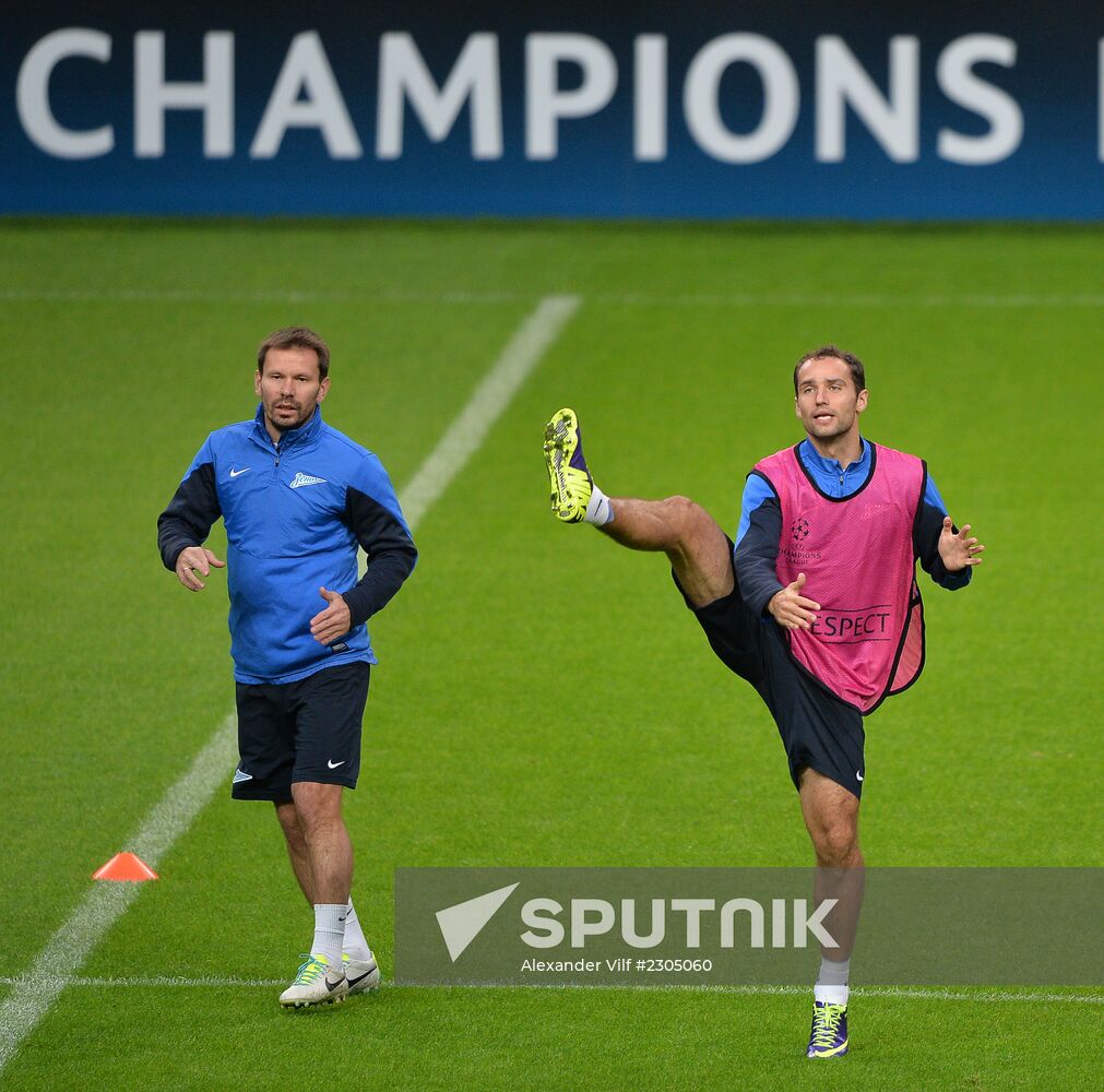 FC Zenit training before match vs. FC Porto