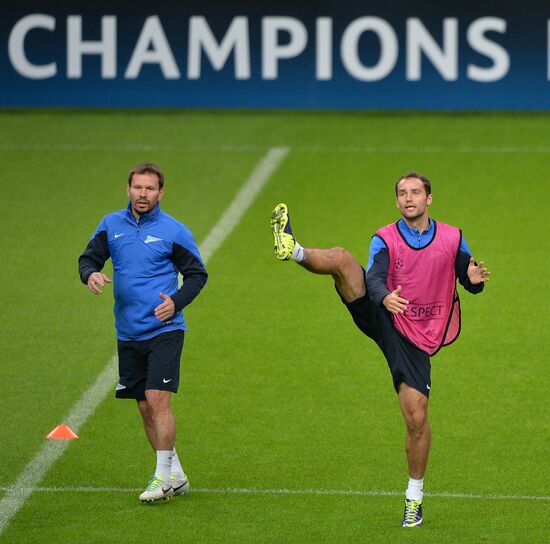 FC Zenit training before match vs. FC Porto