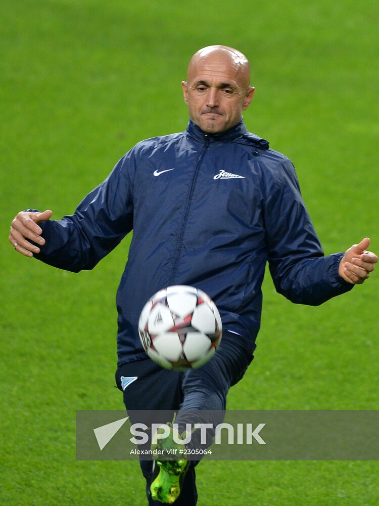 FC Zenit training before match vs. FC Porto
