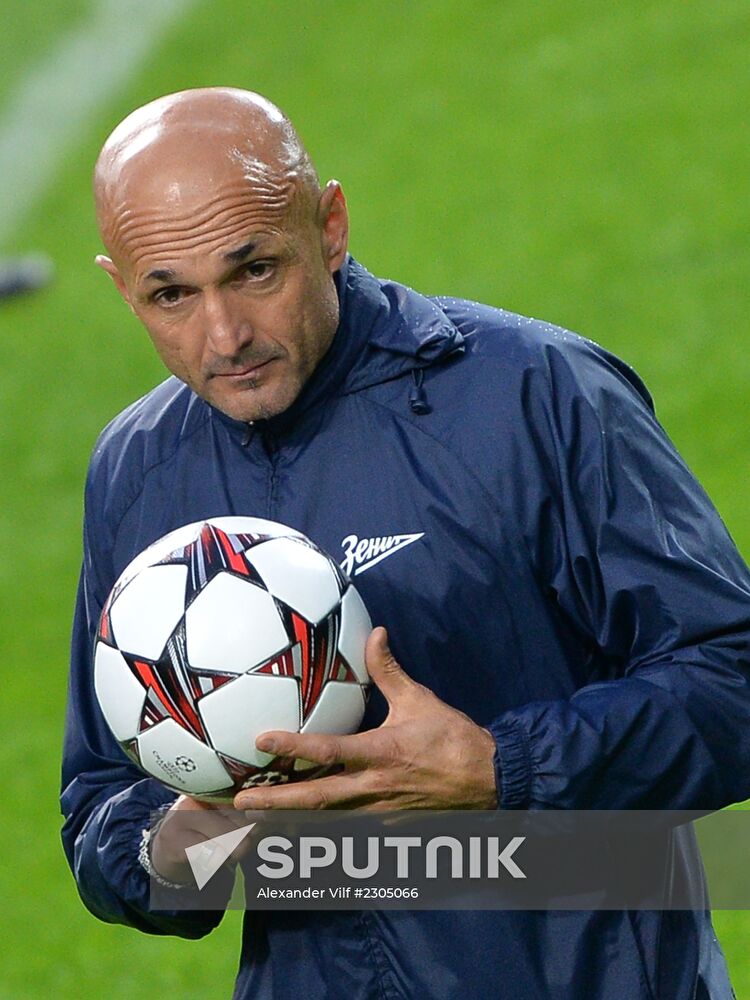 FC Zenit training before match vs. FC Porto