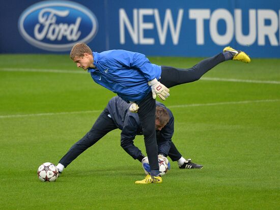 FC Zenit training before match vs. FC Porto